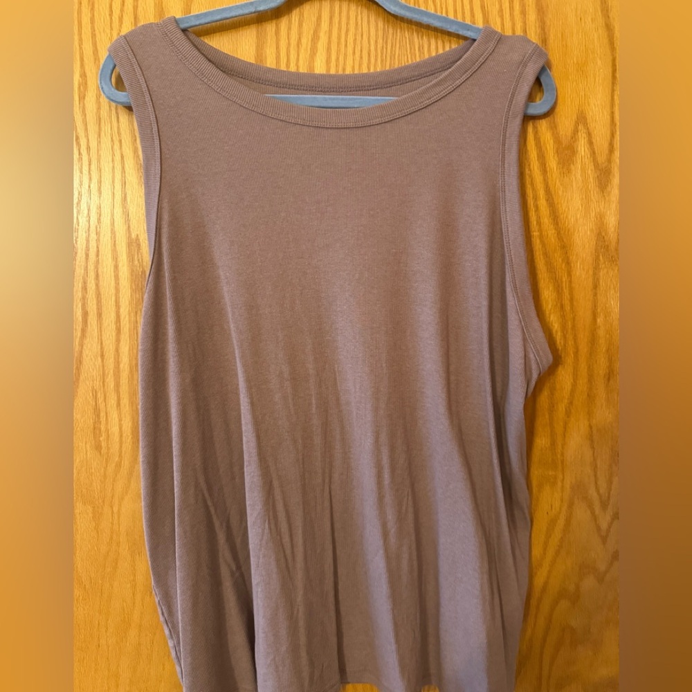 Sleeveless Brown Top
